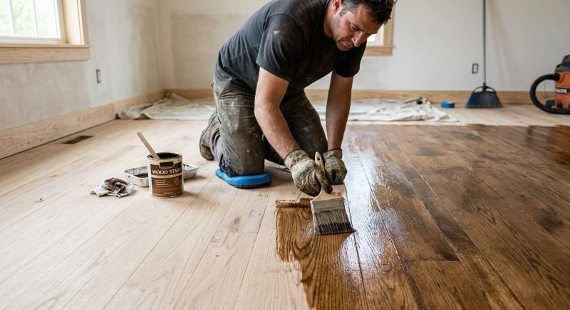 Hardwood Floor Staining in Overland Park, KS
